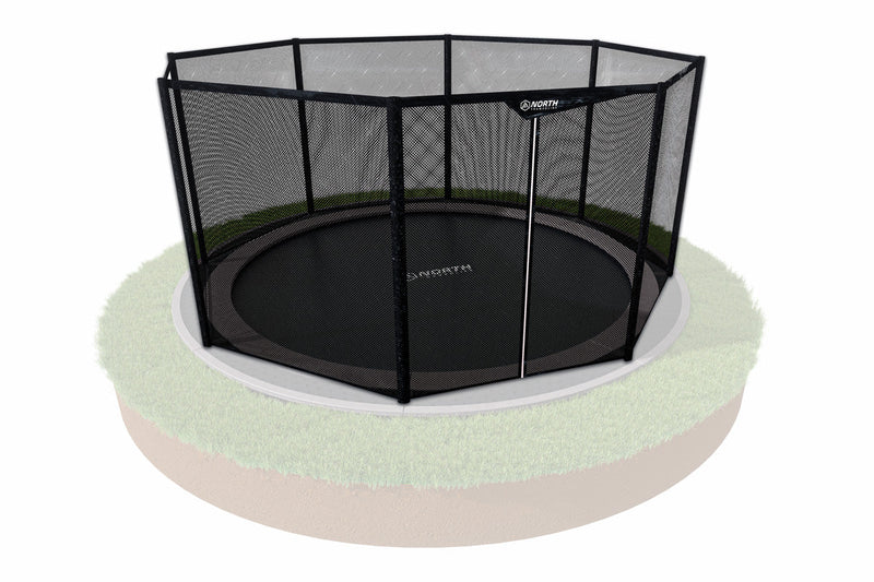North In Ground Round Separate Safety Net