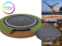 NORTH INGROUND TRAMPOLINE ROUND 14FT BUNDLE