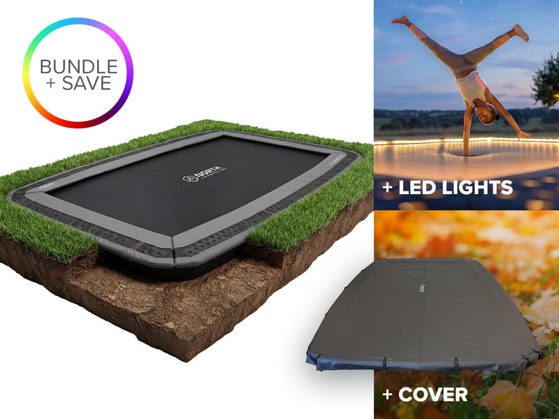 NORTH INGROUND TRAMPOLINE RECTANGLE Bundle
